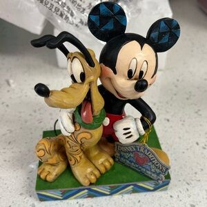 Jim Shore Black and Red Mickey Mouse Sculpture